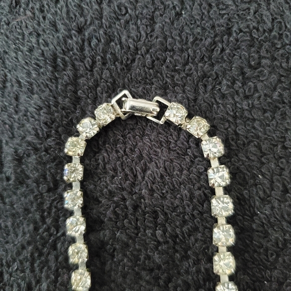 Vintage Rhinestone Choker Necklaces Lot Bundle four 4 Prom Wedding Holiday Bling - Picture 7 of 10